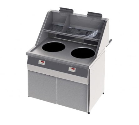 Friteuse gaz – Type Santana – Cuves rondes – 2 cuves 18 kw